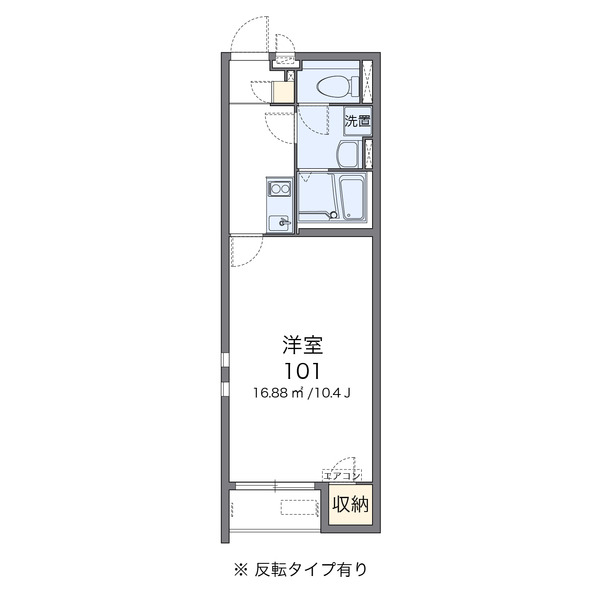 備前市伊部のアパートの間取り