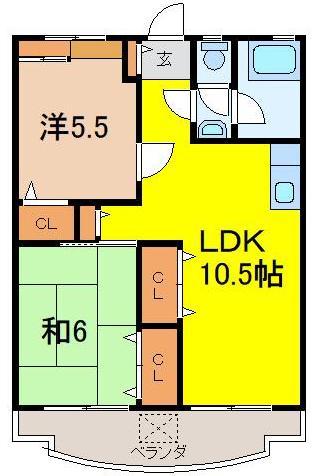 ハイツ沢田屋の間取り