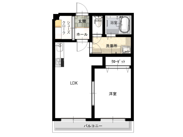 マンション桜橋の間取り