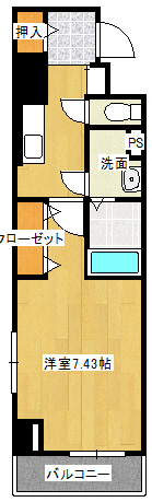 広島市西区南観音のマンションの間取り