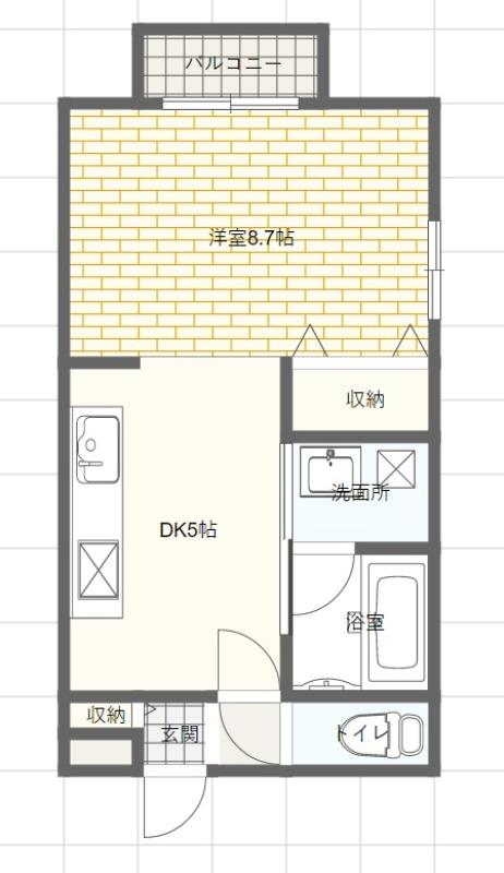 姫路市新在家中の町のアパートの間取り