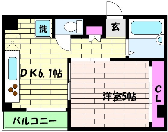 神戸市東灘区魚崎北町のマンションの間取り