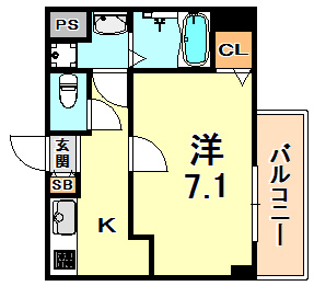 神戸市灘区岩屋北町のマンションの間取り