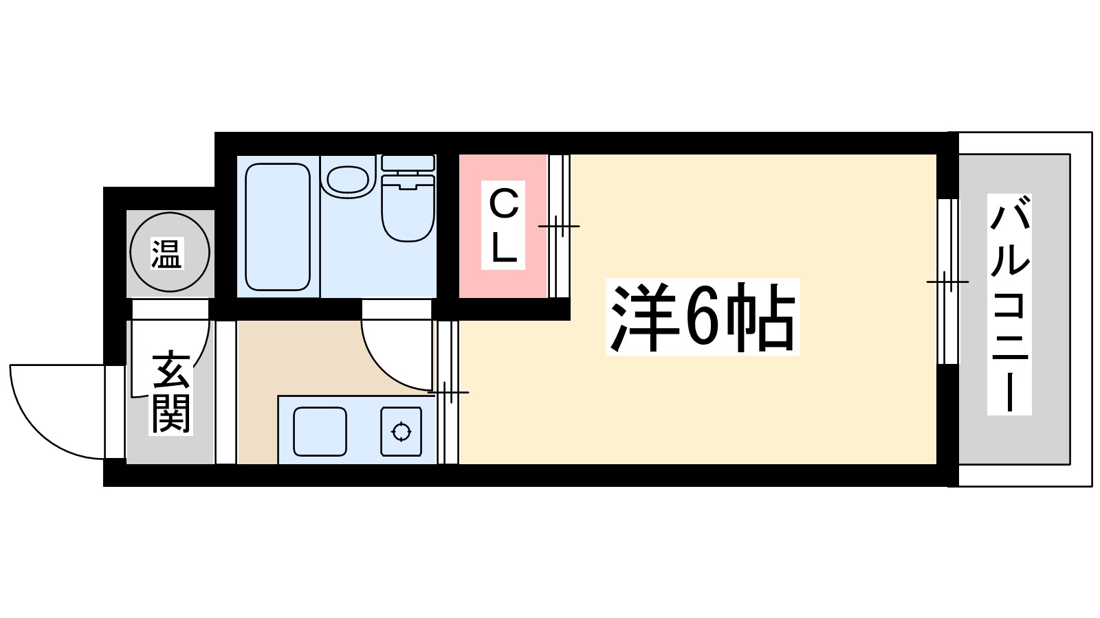 大阪市淀川区野中北のマンションの間取り