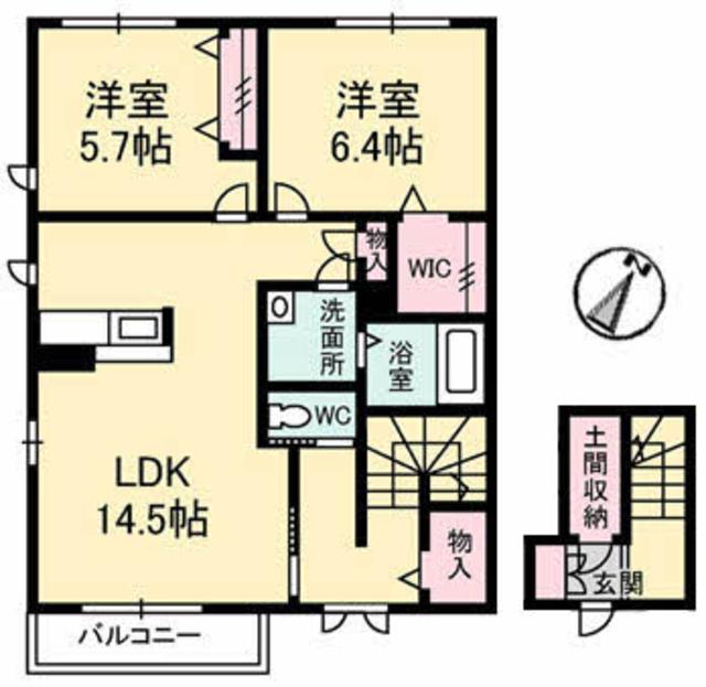 シャーメゾン赤坂　Ａ棟の間取り