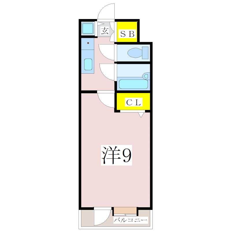 【鹿児島市城西のマンションの間取り】