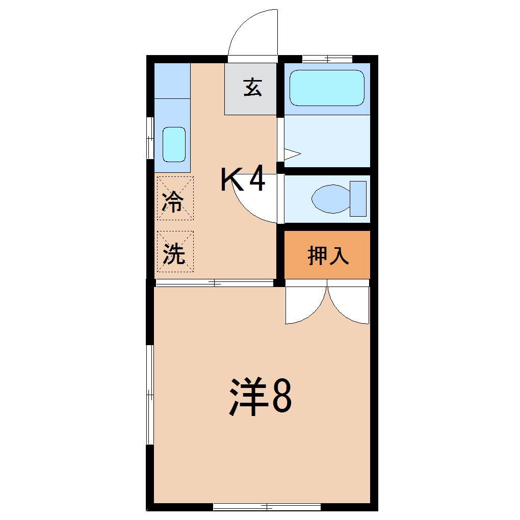 キャッスル冠木Ａの間取り