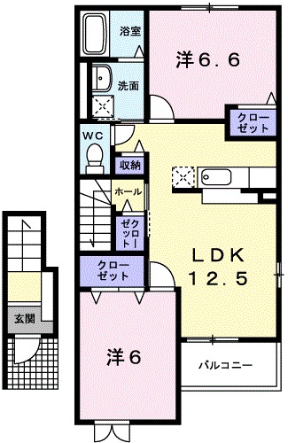 リーガハット２３の間取り