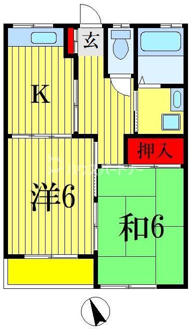 第２コーポ黒砂台の間取り