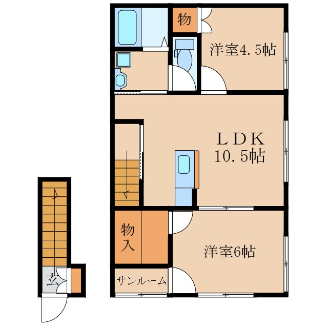 パルル上谷　Ａ棟の間取り