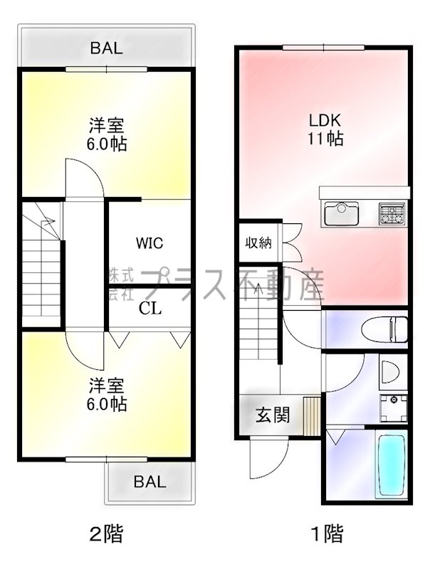 グランスタ馬場山Dコート15の間取り