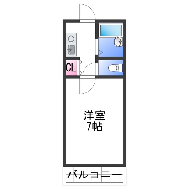 岸和田市作才町のマンションの間取り