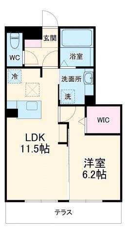 春日井市松河戸町のアパートの間取り