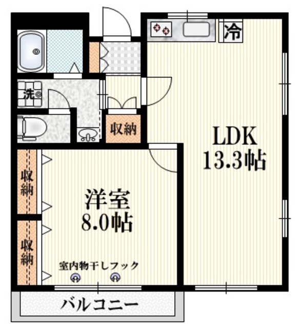 西東京市新町のマンションの間取り