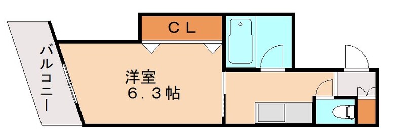 北九州市小倉北区高峰町のマンションの間取り