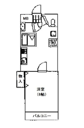 【福岡市中央区荒戸のマンションの間取り】