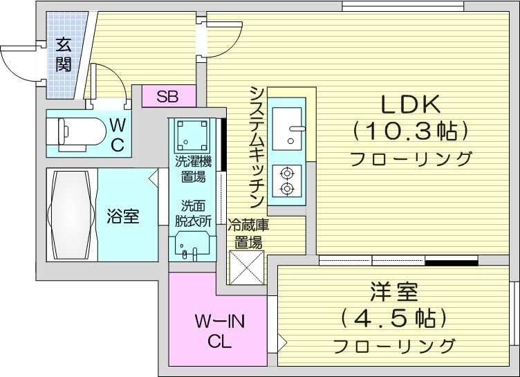 Mフラットの間取り