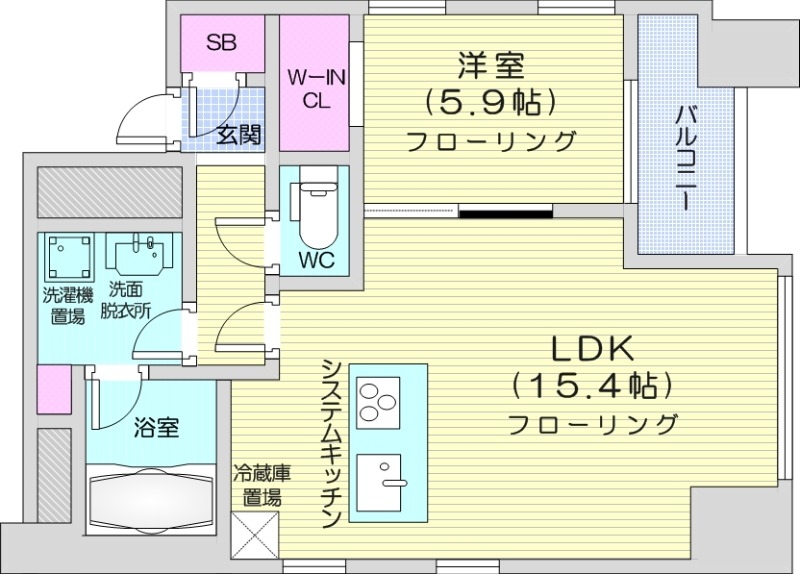 プライムメゾン大通公園の間取り