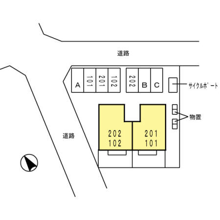 【フォンティーヌ長坂台の駐車場】