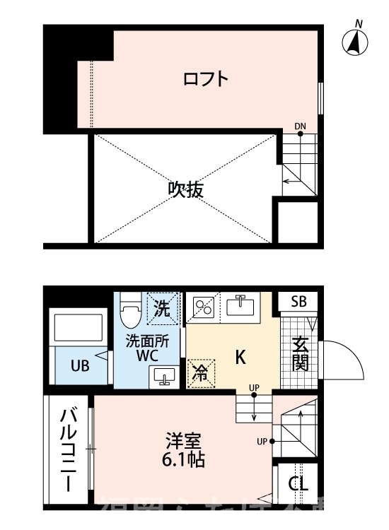 福岡市早良区田村のアパートの間取り