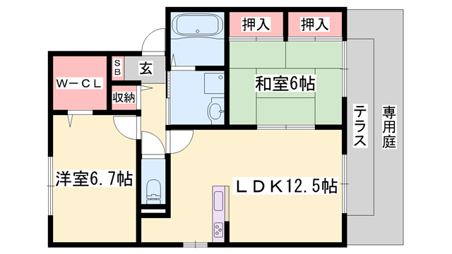 ベルメゾンA棟の間取り