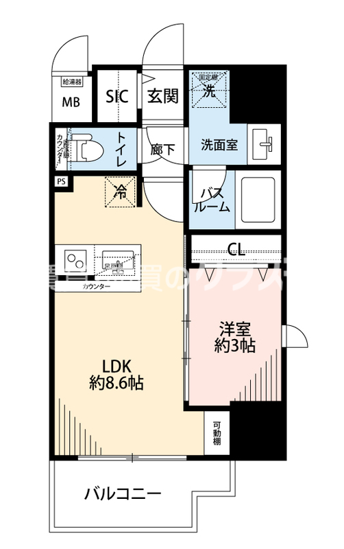 レオンコンフォート難波クレアの間取り