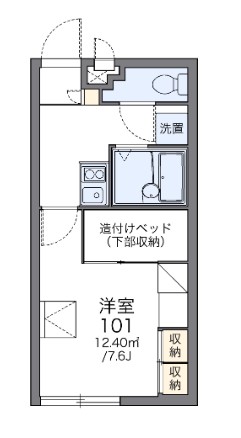 レオパレスパームサイドの間取り