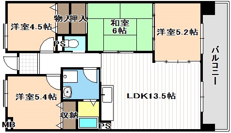 第３グランドハイツ服部の間取り