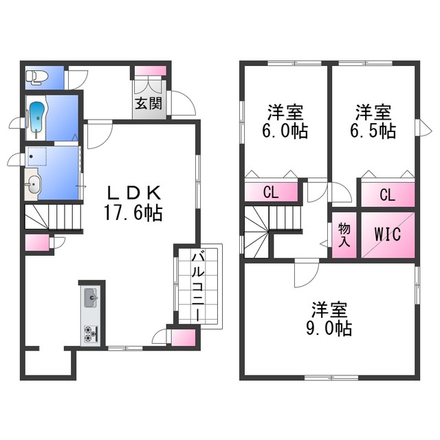 プレゾン塩屋の間取り