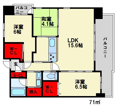 大野城市白木原のマンションの間取り