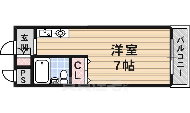 茨木市玉櫛のマンションの間取り