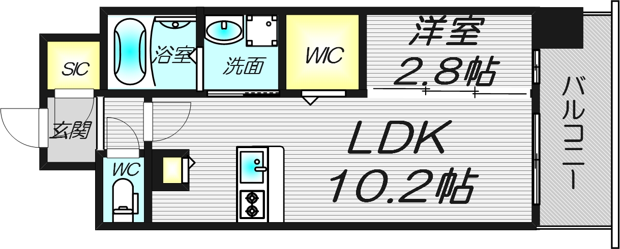 リヴェント難波サウスの間取り