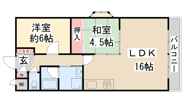 ビスタ萩原台1号棟の間取り