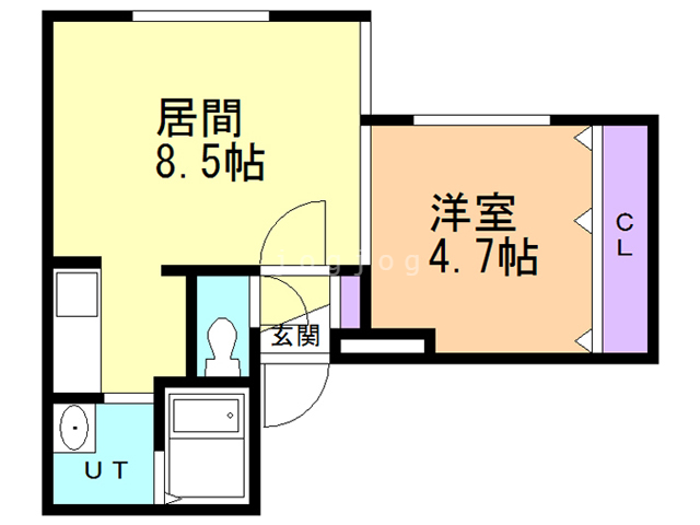 札幌市中央区南一条東のマンションの間取り