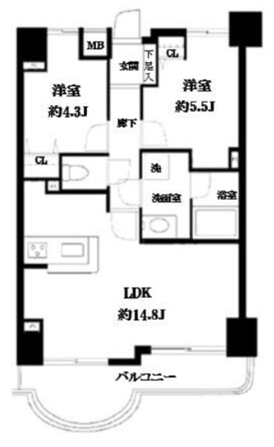 ロワール北千住の間取り