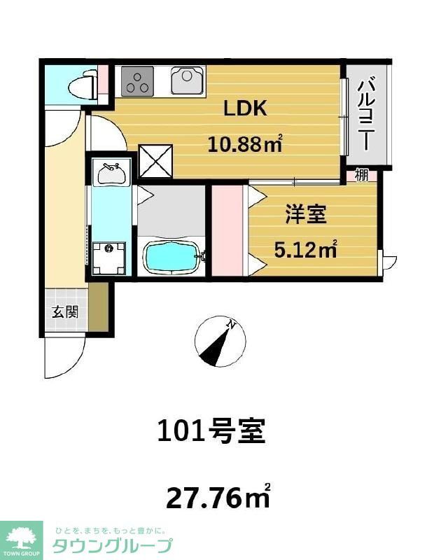 福岡市城南区梅林のアパートの間取り