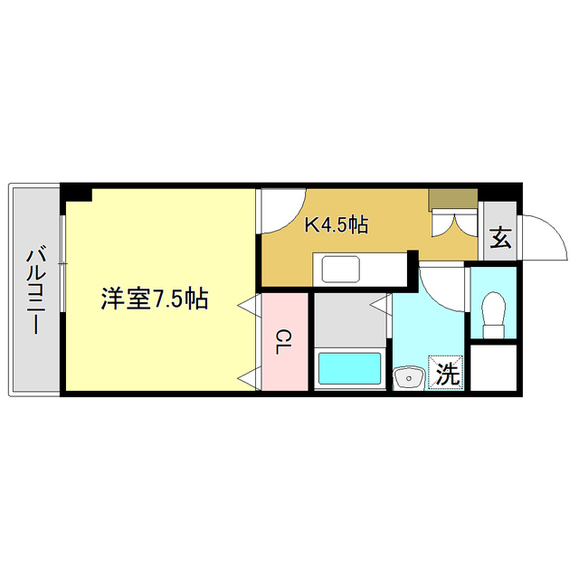 スカイブルー潮江の間取り