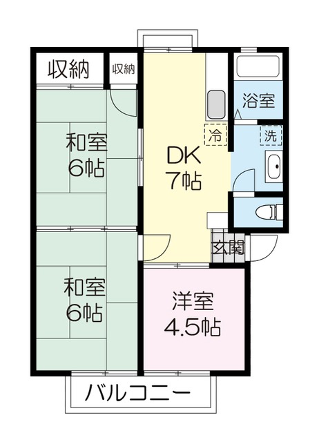 パールハイツ南光台東の間取り