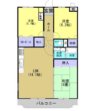 サンテミリオン山下の間取り