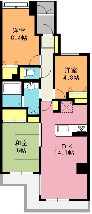 アゼリア・シティ上尾参番館の間取り