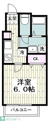 【横浜市旭区鶴ケ峰のアパートの間取り】