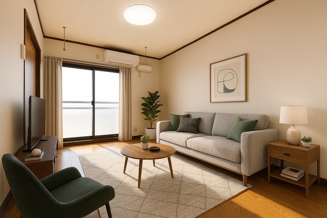 居室・リビング　こちらの家具はＣＧです。家具付きではございません。