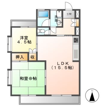 第18オオタビルの間取り写真