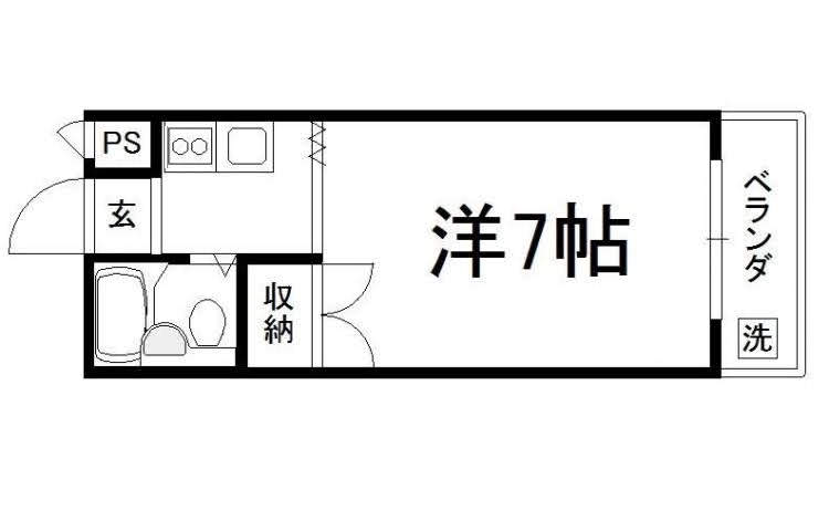 フラッツ下狛の間取り写真