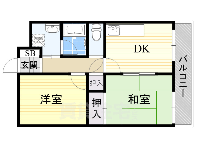 阪急宝塚線 服部天神駅 徒歩30分 4階建 築43年の間取り写真