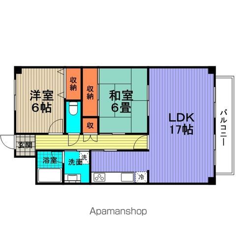大阪モノレール本線 少路駅 徒歩17分 7階建 築36年の間取り写真