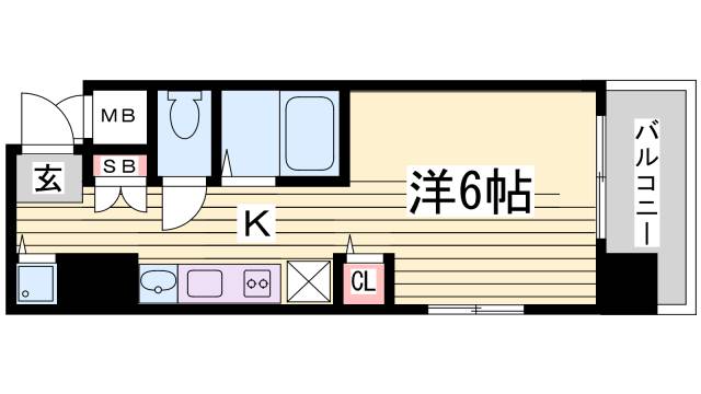 プレサンス三宮東アルバーナの間取り写真