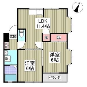 シャトーサオトメ3号の間取り写真