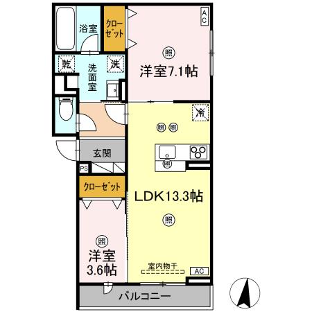 ＪＲ山陽本線 東福山駅 徒歩30分 3階建 築1年の間取り写真