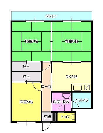 新潟市中央区高志のマンションの間取り